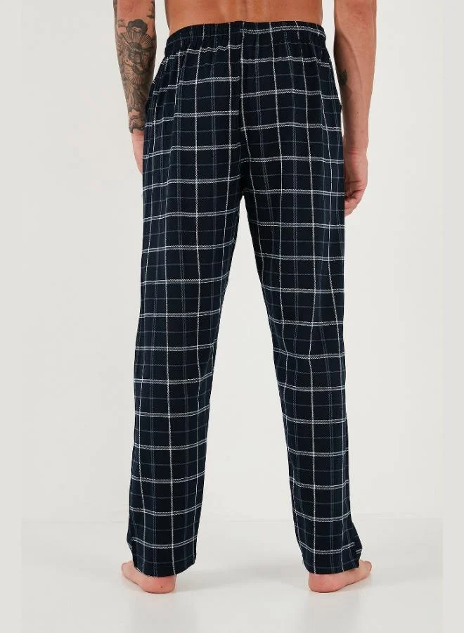 Buratti Buratti Cotton Regular Fit Normal Waist Straight Leg Pocket Pajama Bottoms for Men PAJAMAS 6574003